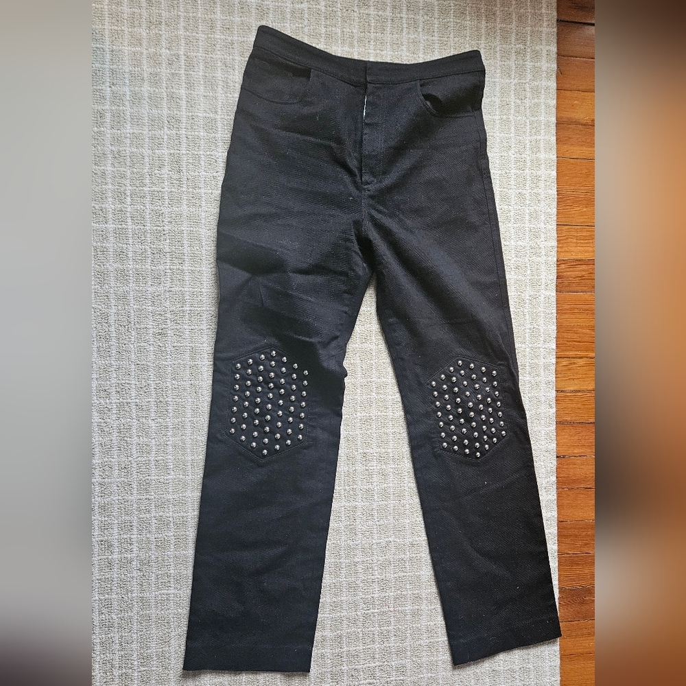 JW Anderson Black Jeans with Studded Accents